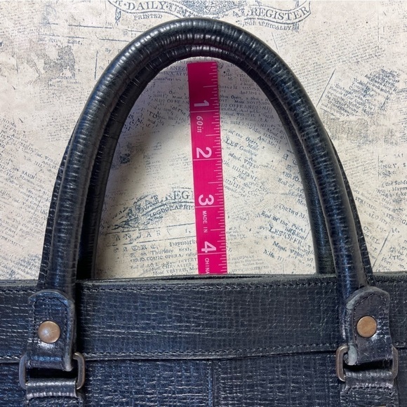 Jean Paul Gaultier 90s Vintage Black Leather Structured Portfolio - Picture 14 of 16